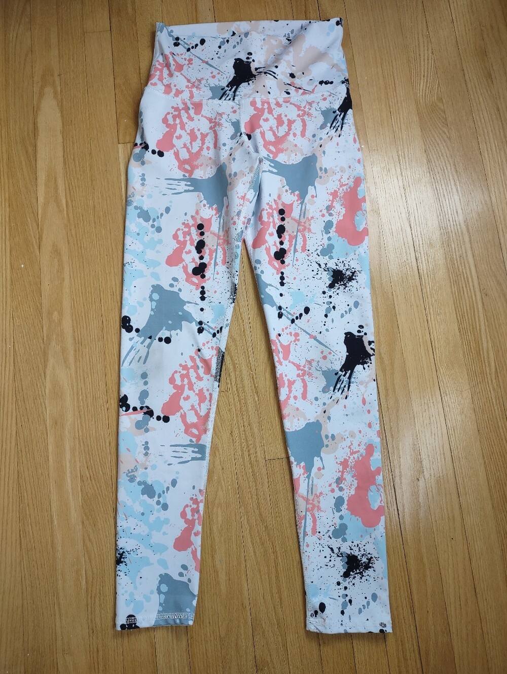 🎨 Greenfit High-Waisted Paint Splatter Leggings – One Size